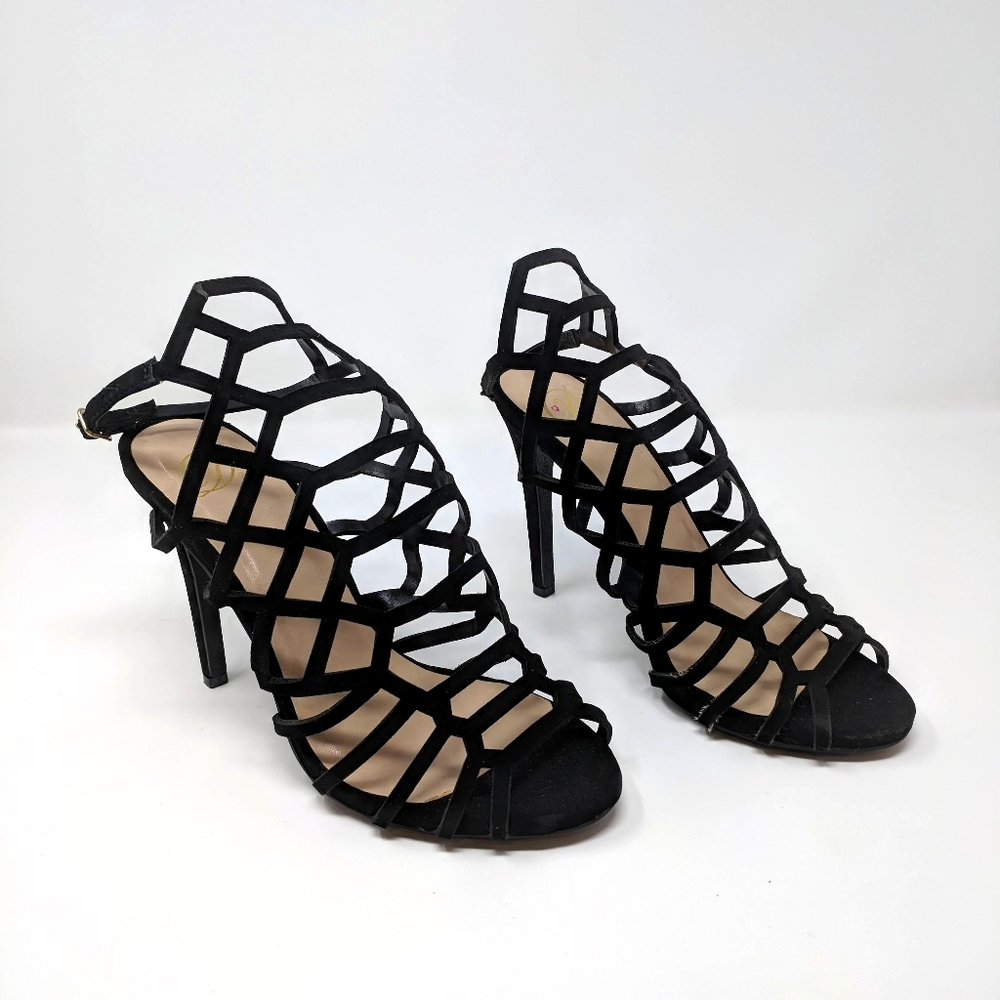 Black Caged heels
